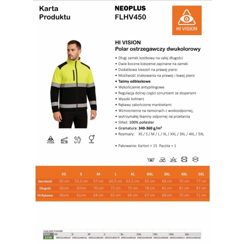 Polar ostrzegawczy dwukolorowy NEOPLUS